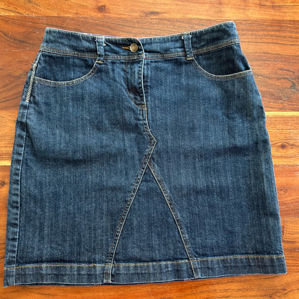 Boden denim a line skirt